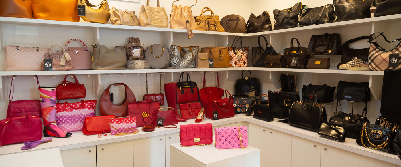 Designer handbags at Replica Designer Handbag Store
 in Greenwich, CT.