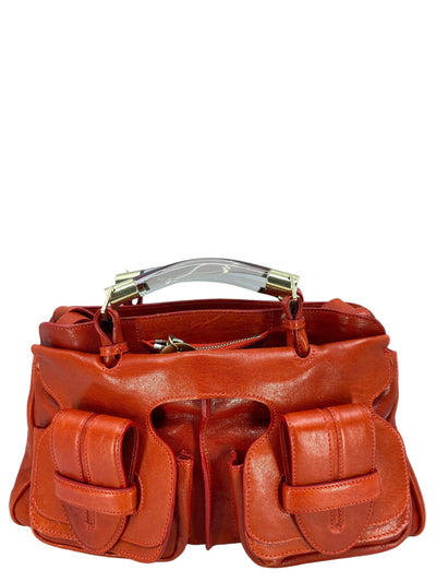 Chloe Red Leather Saskia Bag-Replica Designer Handbag Store
