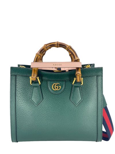 Gucci Diana Small Tote in Green-Replica Designer Handbag Store
