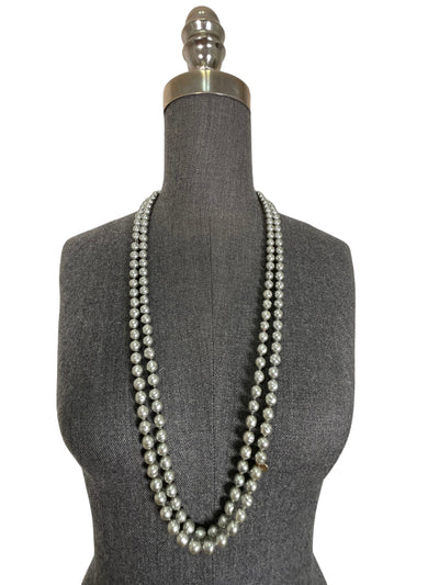 Chanel 1980s Gray Pearl Necklace-Replica Designer Handbag Store
