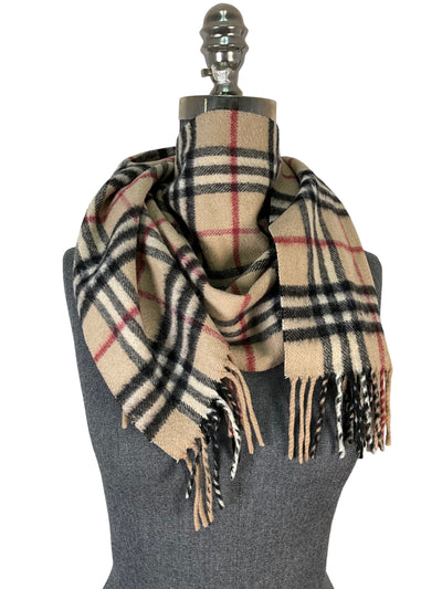 Burberry Classic Checked Fringe Scarf-Replica Designer Handbag Store
