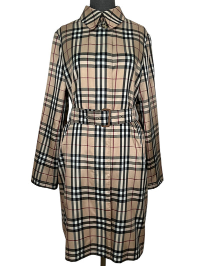 Burberry Check Belted Trench Coat Size M-Replica Designer Handbag Store
