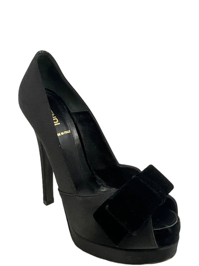 Fendi Black Satin Pumps Size 7.5-Replica Designer Handbag Store
