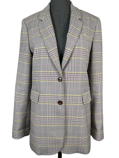 Gabriela Hearst Wool Check Blazer Size M-Replica Designer Handbag Store
