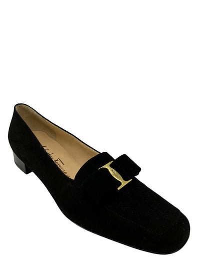 Salvatore Ferragamo Black Suede Loafers Size 7-Replica Designer Handbag Store
