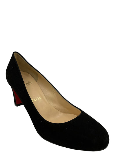 Christian Louboutin Black Suede Pumps 7.5-Replica Designer Handbag Store
