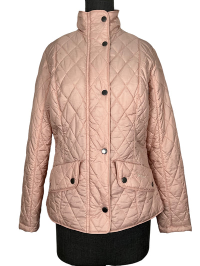 Barbour Pink Quilted Down Jacket Size M-Replica Designer Handbag Store
