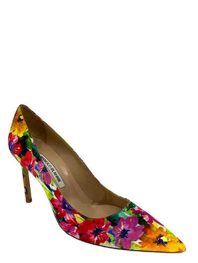 Manolo Blahnik Floral Print Pumps Size 11-Replica Designer Handbag Store
