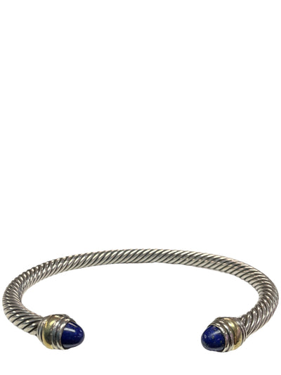 David Yurman Sterling Silver Cable Bracelet With 18K Gold And Blue Lapis-Replica Designer Handbag Store
