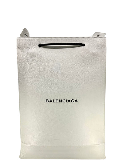 Balenciaga White Leather Shopper Tote-Replica Designer Handbag Store
