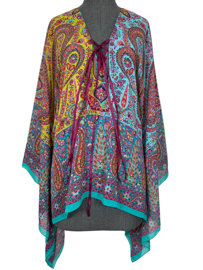 ETRO Paisley Printed Silk Poncho-Replica Designer Handbag Store
