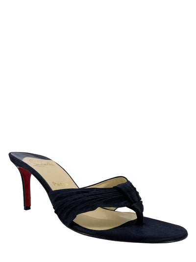 Christian Louboutin Pleated Satin Thong Sandals Size 10.5-Replica Designer Handbag Store
