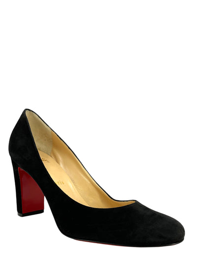 Christian Louboutin Block-Heel Pumps Size 7.5-Replica Designer Handbag Store
