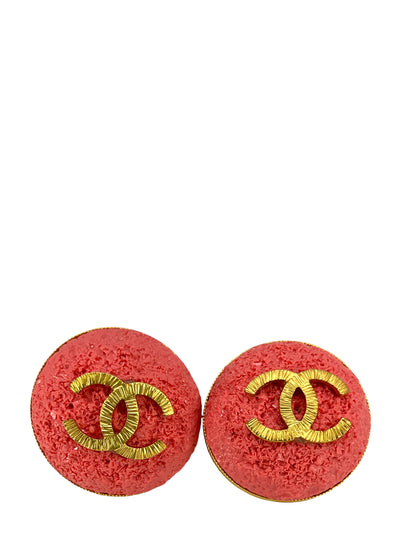 CHANEL 1993 CC Logo Button Clip-On Earrings-Replica Designer Handbag Store
