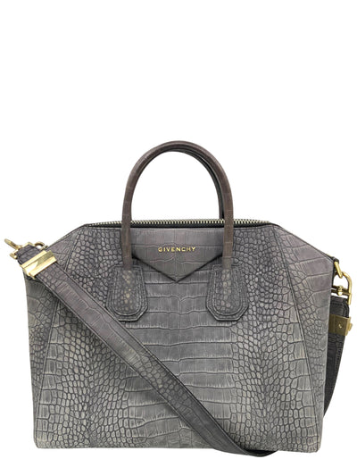 Givenchy Antigona Medium Crocodile Embossed Satchel Bag-Replica Designer Handbag Store
