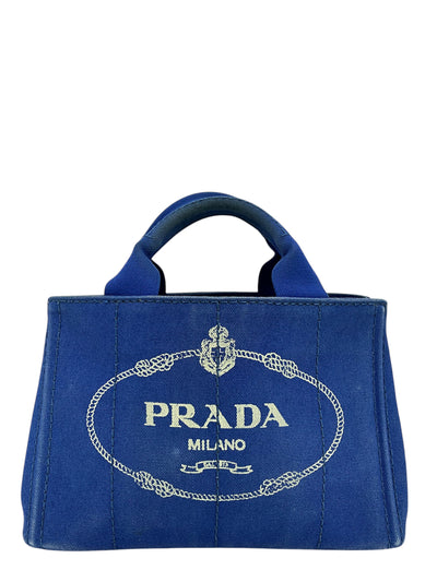 PRADA Canapa Convertible Canvas Small Tote-Replica Designer Handbag Store
