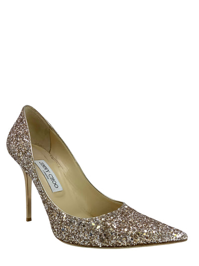 Jimmy Choo Abel Glitter Point-Toe Pumps Size 10-Replica Designer Handbag Store
