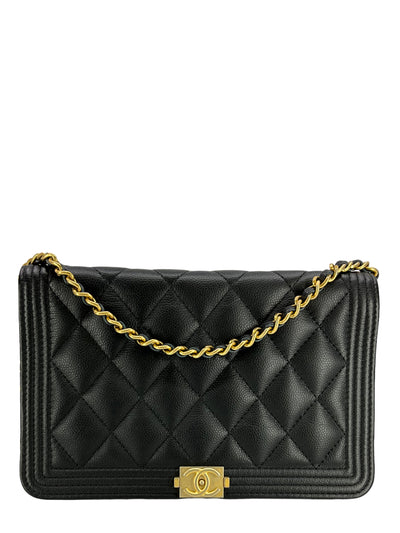 CHANEL Caviar Quilted Boy Wallet On Chain WOC Bag-Replica Designer Handbag Store
