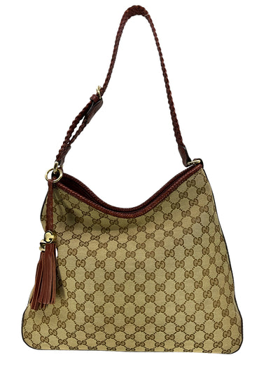 Gucci GG Canvas Marrakech Medium Leather Shoulder Bag-Replica Designer Handbag Store
