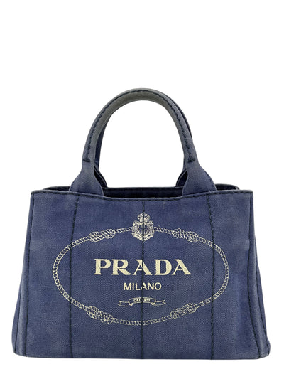 PRADA Canapa Convertible Canvas Small Tote-Replica Designer Handbag Store
