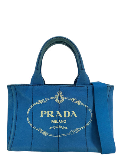 PRADA Canapa Convertible Canvas Small Tote-Replica Designer Handbag Store
