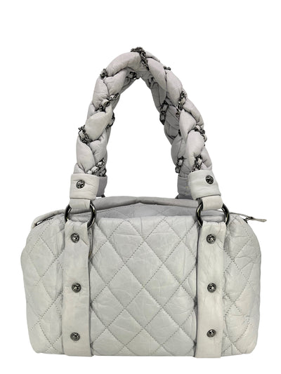 Chanel Quilted Distressed Lambskin Lady Braid Bowler Bag-Replica Designer Handbag Store
