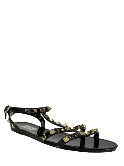 Valentino Jelly Flat Rockstud Ankle Strap Sandals Size 9-Replica Designer Handbag Store
