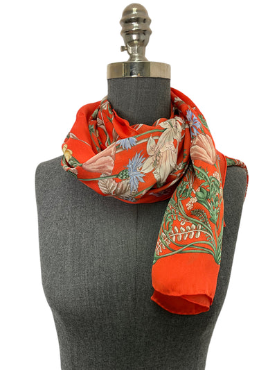 GUCCI Floral Printed Silk Oblong Scarf NEW-Replica Designer Handbag Store
