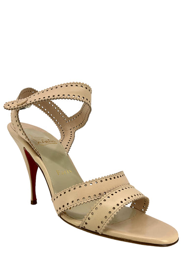 Christian Louboutin Perforated Strappy Sandals Size 9 NEW-Replica Designer Handbag Store
