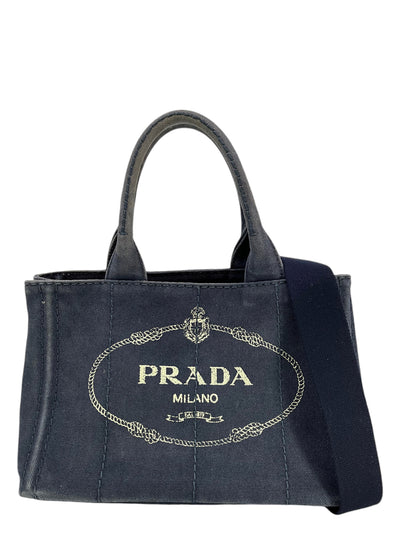 PRADA Canapa Convertible Canvas Small Tote-Replica Designer Handbag Store
