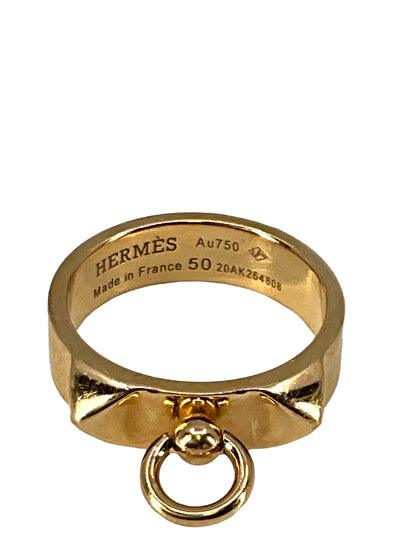 HERMES Collier de Chien Rose Gold Ring NEW-Replica Designer Handbag Store
