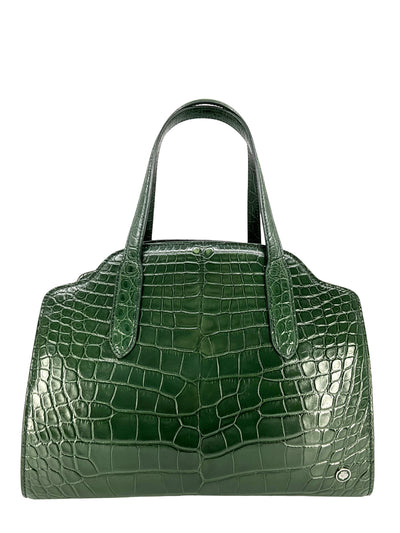 LORO PIANA Alligator Large Sesia Satchel Bag NEW-Replica Designer Handbag Store
