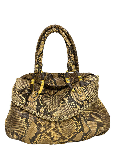 VALENTINO Python Snakeskin Satchel Bag-Replica Designer Handbag Store
