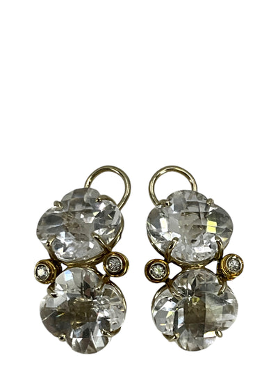 Sorab 
Roshi Rock Crystal and Diamond Earrings NEW-Replica Designer Handbag Store
