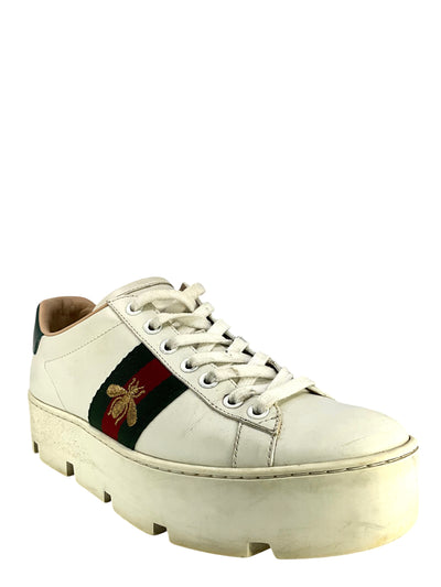 GUCCI Ace Embroidered Platform Sneakers Size 7-Replica Designer Handbag Store
