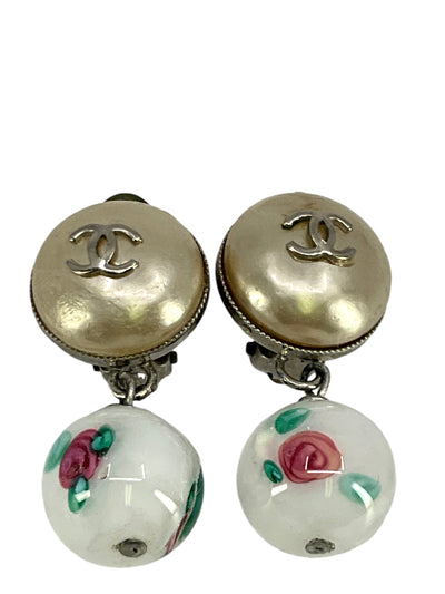 CHANEL Faux Pearl CC Logo Dangle Earrings-Replica Designer Handbag Store
