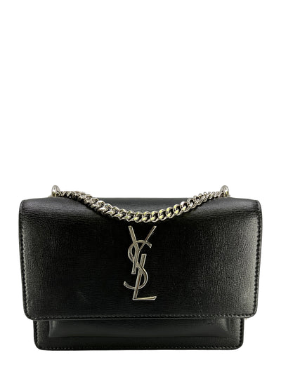 SAINT LAURENT Calfskin Monogram Sunset Mini Chain Wallet Bag-Replica Designer Handbag Store
