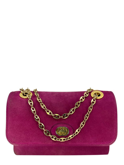 Gucci Suede Azalea Calfskin Small Marina Chain Shoulder Bag-Replica Designer Handbag Store
