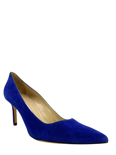 Manolo Blahnik BB Suede Pumps Size 7.5-Replica Designer Handbag Store
