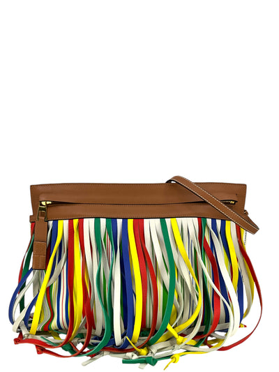 LOEWE T Pouch Fringe Leather Crossbody Bag NEW-Replica Designer Handbag Store
