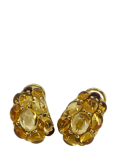 Seaman Schepps Yellow Citrine 18k Gold Earrings-Replica Designer Handbag Store
