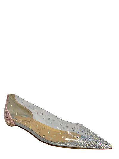 Christian Louboutin Degrastrassita Embellished Ballet Flats Size 8 NEW-Replica Designer Handbag Store
