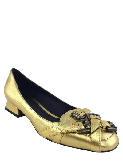 Bottega Veneta Embellished Metallic Leather Ballerinas Size 7.5-Replica Designer Handbag Store
