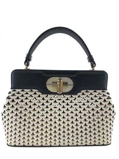 Bvlgari Isabella Rossellini Perforated Leather Tote Bag-Replica Designer Handbag Store
