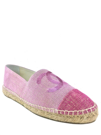 Chanel Canvas Sequins CC Espadrilles Size 10 | IT40-Replica Designer Handbag Store
