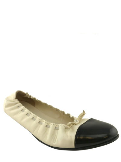 Chanel Lambskin CC Elastic Cap Toe Ballerina Flats Size 9.5-Replica Designer Handbag Store
