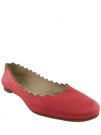 Chloe Lauren Scalloped Leather Ballet Flats Size 7.5-Replica Designer Handbag Store
