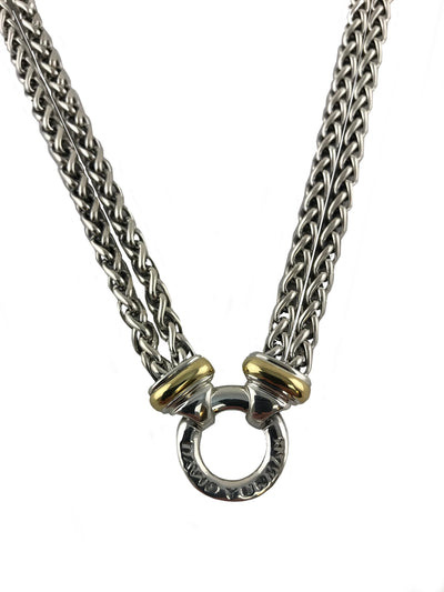 David Yurman Double Wheat Chain Necklace with 18k Gold-Replica Designer Handbag Store
