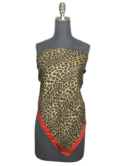 Fendi Leopard Print Silk Scarf-Replica Designer Handbag Store
