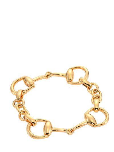 Gucci 18K Yellow Gold Horsebit Bracelet-Replica Designer Handbag Store
